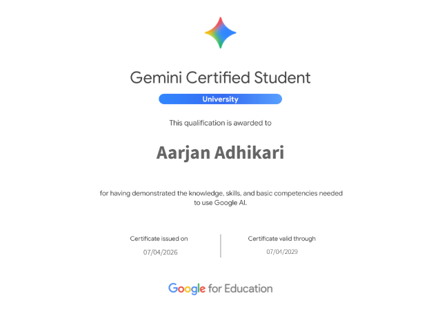Gemini Certified Student